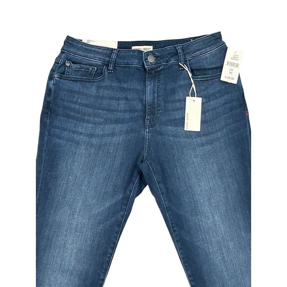 Warp + Weft Women's Skinny Jeans Size 10 30 Dark Blue Denim - Picture 2 of 10